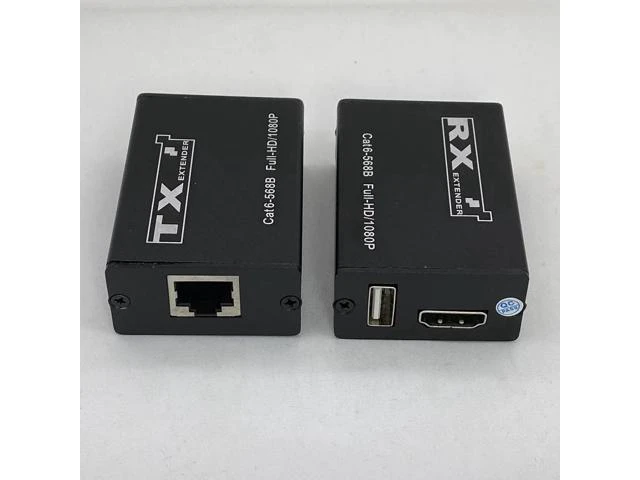 Alt view image 4 of 6 - 30M HDMI -compatible KVM Extender over sing cat6 cable HDMI-compatible to Rj45 E