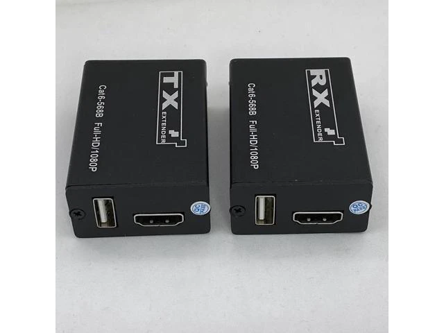 Alt view image 6 of 6 - 30M HDMI -compatible KVM Extender over sing cat6 cable HDMI-compatible to Rj45 E