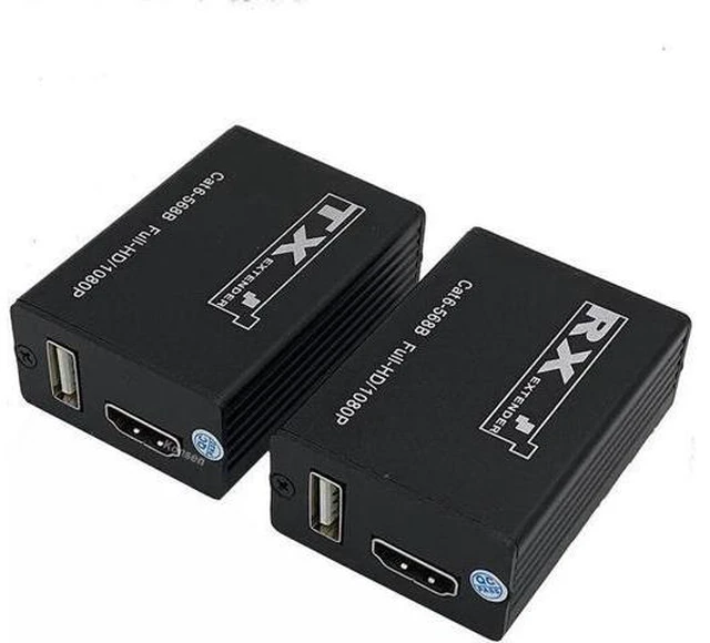 Alt view image 3 of 6 - 30M HDMI -compatible KVM Extender over sing cat6 cable HDMI-compatible to Rj45 E