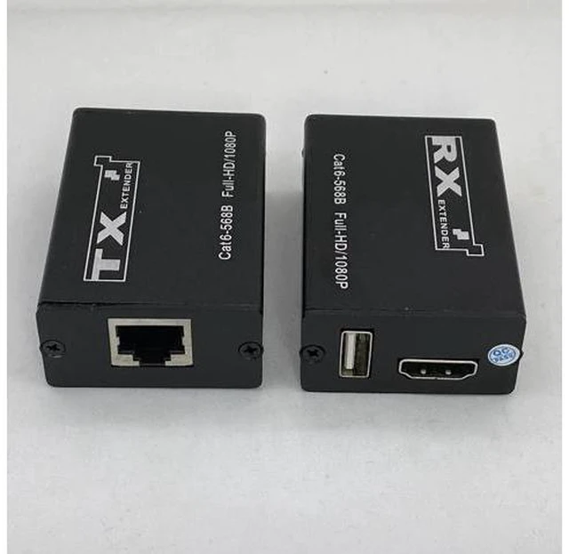Alt view image 4 of 6 - 30M HDMI -compatible KVM Extender over sing cat6 cable HDMI-compatible to Rj45 E