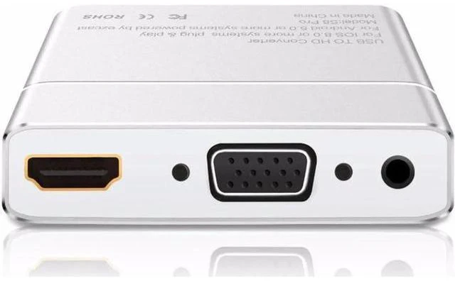 Alt view image 6 of 6 - Original 1080p TV Dongle 3 in 1 Digital USB to HDMI/VGA+Audio Converter S8pro AV