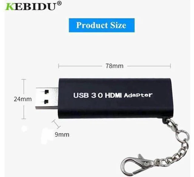 Alt view image 3 of 6 - est HD 1080P USB 3.0 to HDMI Converter Adapter Cable Multi Display Graphic Adate