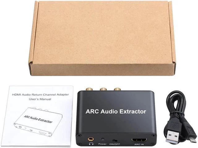 Alt view image 2 of 6 - Converter HDMI Audio Adapter DAC ARC L/R Coaxial SPDIF Jack Extractor Return Cha