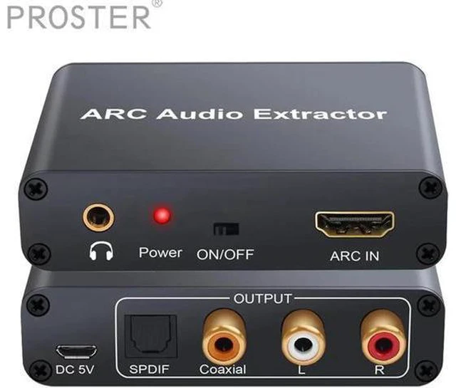 Main image of Converter HDMI Audio Adapter DAC ARC L/R Coaxial SPDIF Jack Extractor Return Cha