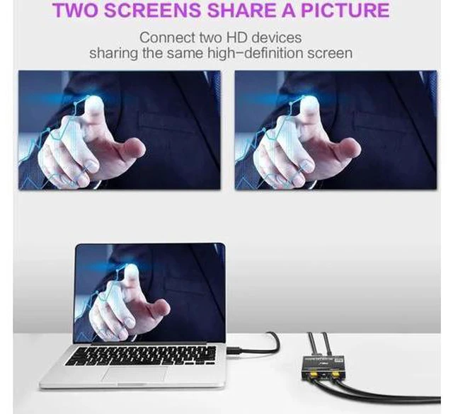 Alt view image 4 of 6 - 4K 2.0 HDMI Splitter Box Full HD 3D Video HDMI switch Connector Adapter 1 in 2 O