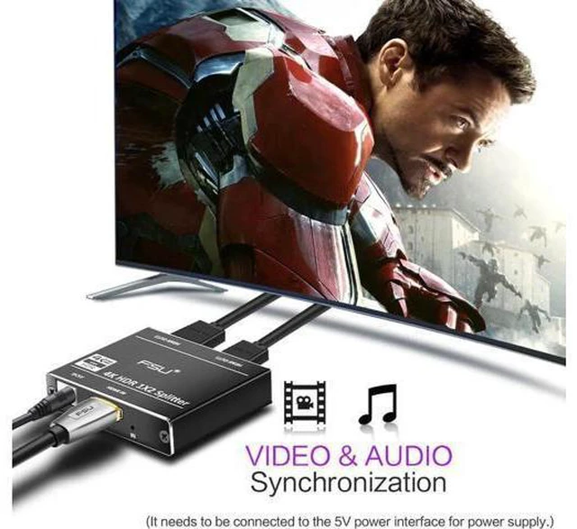 Alt view image 5 of 6 - 4K 2.0 HDMI Splitter Box Full HD 3D Video HDMI switch Connector Adapter 1 in 2 O