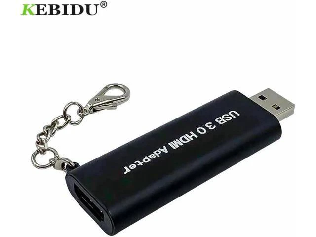 Alt view image 6 of 6 - Portable USB 3.0 to HDMI Converter Mini Keychain 1920 * 1080 HD Adapter for Wind