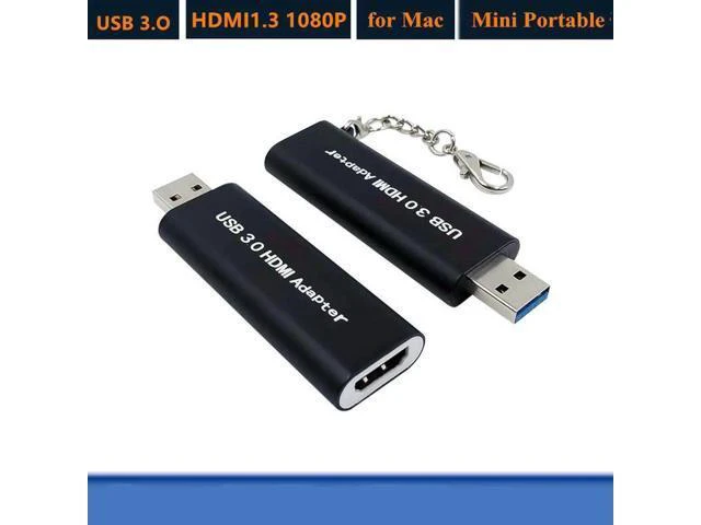 Alt view image 2 of 6 - USB 3.0 to HDMI Converter Mini Portable Keychain 1920 * 1080 HD Adapter for Wind