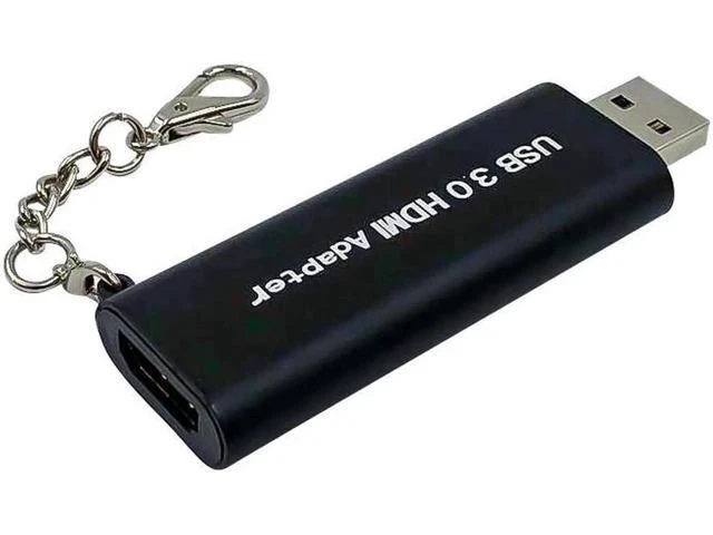 Alt view image 6 of 6 - USB 3.0 to HDMI Converter Mini Portable Keychain 1920 * 1080 HD Adapter for Wind