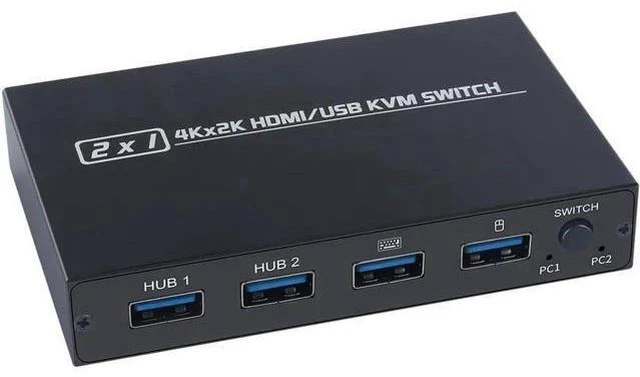 Alt view image 4 of 6 - For 2 PC Sharing Keyboard And Mouse For Printer 2 Port USB HDMI KVM Switch Box 4