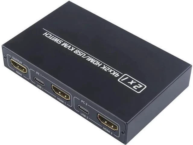 Alt view image 5 of 6 - For 2 PC Sharing Keyboard And Mouse For Printer 2 Port USB HDMI KVM Switch Box 4