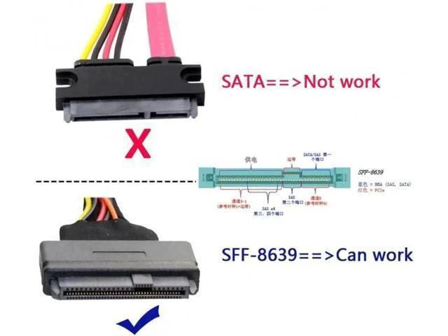 Alt view image 2 of 7 - M.2 SFF-8643 Card Adapter and U.2 U2 SFF-8639 NVME PCIe SSD Cable PCI