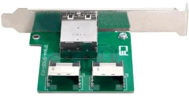 Main image of Dual Ports Mini SAS HD SFF-8644 To Internal Mini SAS SFF-8087 PCBA Fe