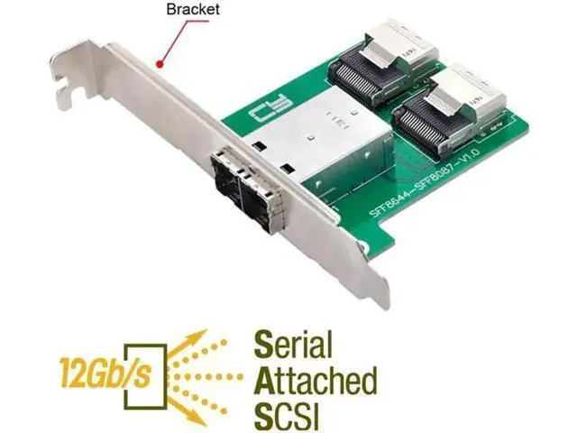 Alt view image 2 of 7 - Dual Ports Mini SAS HD SFF-8644 To Internal Mini SAS SFF-8087 PCBA Fe