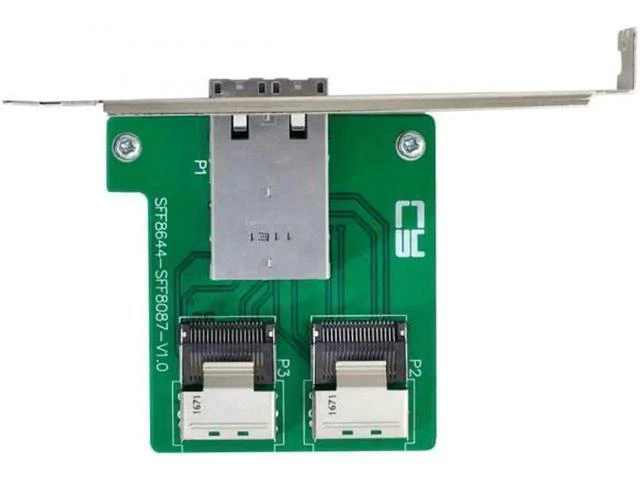 Alt view image 3 of 7 - Dual Ports Mini SAS HD SFF-8644 To Internal Mini SAS SFF-8087 PCBA Fe