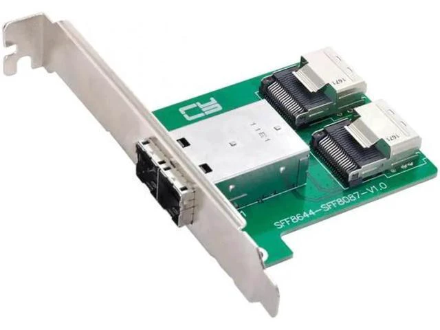Alt view image 6 of 7 - Dual Ports Mini SAS HD SFF-8644 To Internal Mini SAS SFF-8087 PCBA Fe