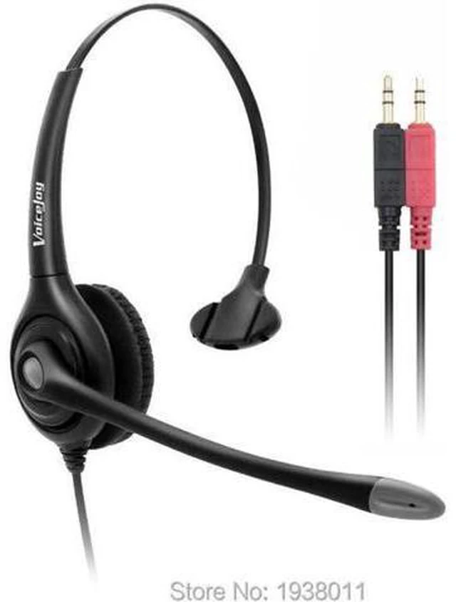 Main image of Dual 3.5mm plug headphone call center headset,computer laptop notebook headset w