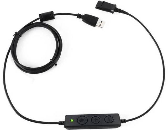 Main image of Shippping QD to USB Adapter Heaset Quick Disconnect to USB cable with Volume and