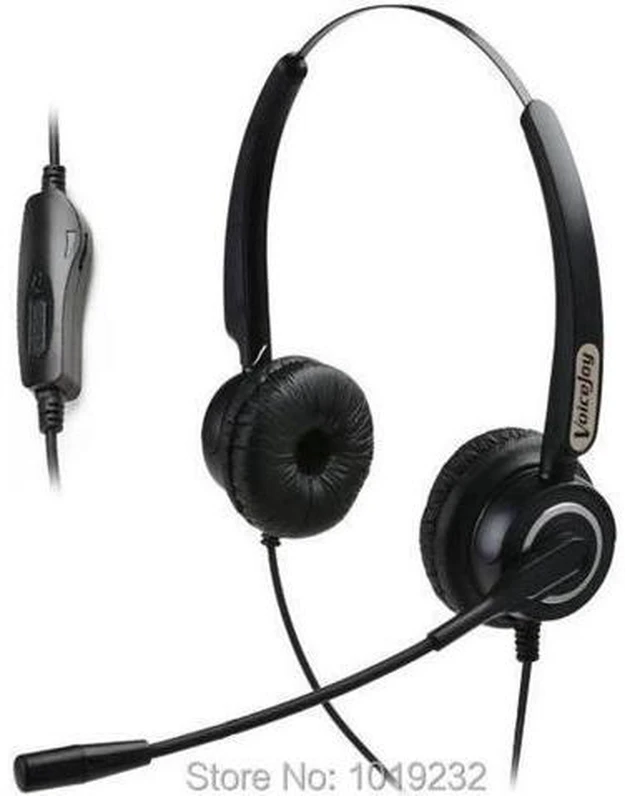 Main image of Volume and Mute headset Professional Binaural call center telephone headset with
