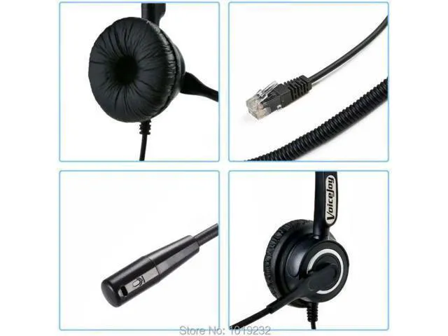 Alt view image 3 of 5 - Volume and Mute headset Professional Binaural call center telephone headset with