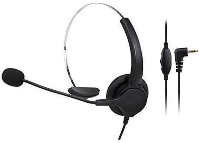 Main image of 2.5mm Plug Call Center Telephone Headset Volume Control with Microphone Headphon