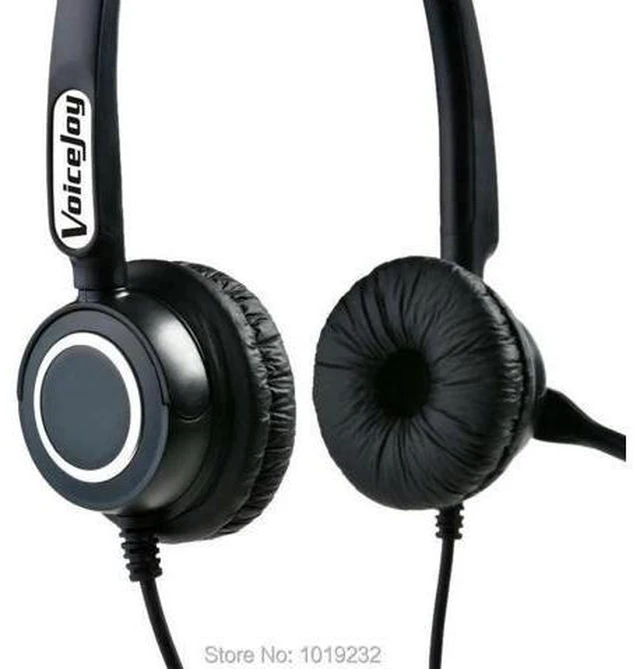 Alt view image 4 of 5 - Volume and Mute headset Professional Binaural call center telephone headset with