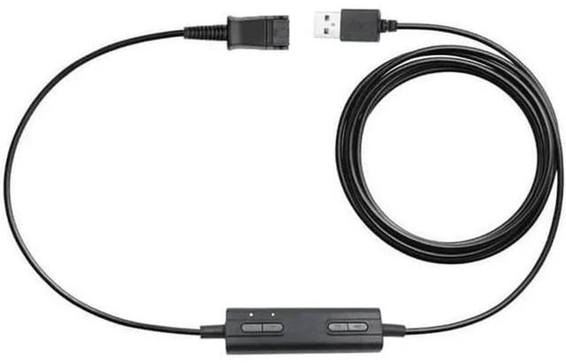 Main image of QD Quick Disconnect to USB Plug adapter Call center headset buddy adapter QD to
