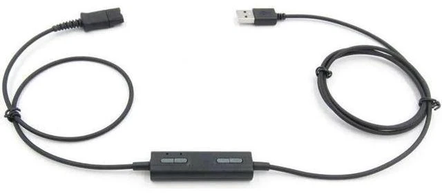Alt view image 6 of 6 - QD Quick Disconnect to USB Plug adapter Call center headset buddy adapter QD to
