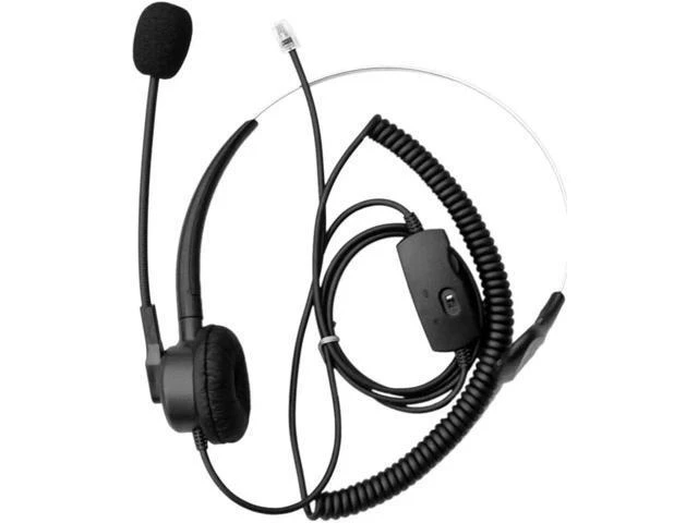 Alt view image 6 of 6 - Wantek Call Center Telephone Headset Headphone with Mic Volume Mute Control for