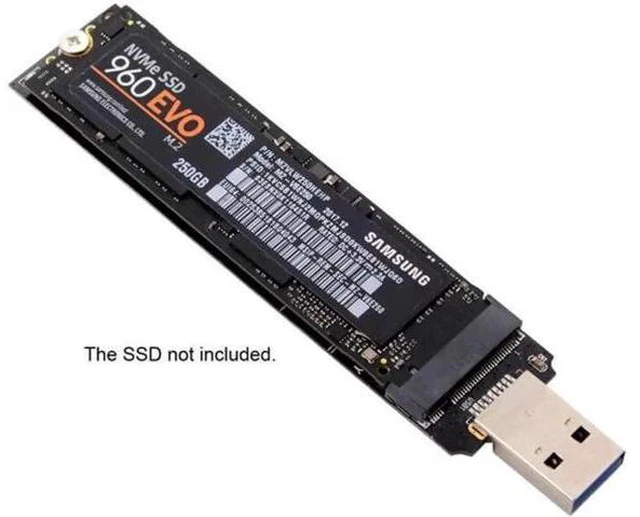 Alt view image 3 of 7 - U3-017 USB 3.0 to NVME M-key M.2 NGFF SSD External PCBA Conveter Adap