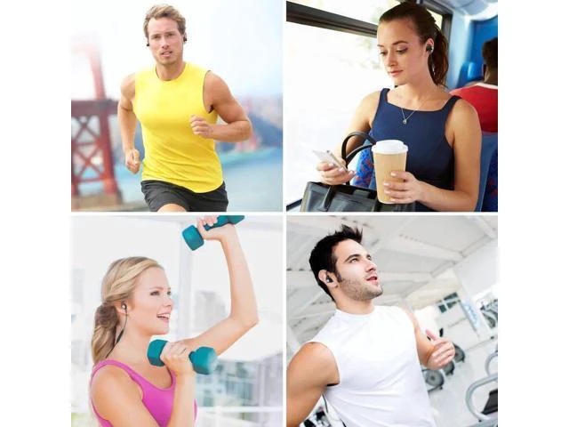 Alt view image 4 of 6 - Wireless Bluetooth Sport Earphones Built In Microphone Runner Noise Canceling He