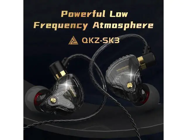 Alt view image 3 of 4 - QKZ SK3 Dynamic Headphone HiFi Audio Headphones with Microphone, Line ControlCom