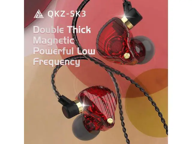 Alt view image 4 of 4 - QKZ SK3 Dynamic Headphone HiFi Audio Headphones with Microphone, Line ControlCom