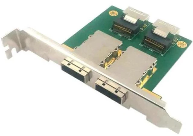Main image of SF-035 Dual Ports Mini SAS SFF-8088 To SAS 36Pin SFF-8087 PCBA Female