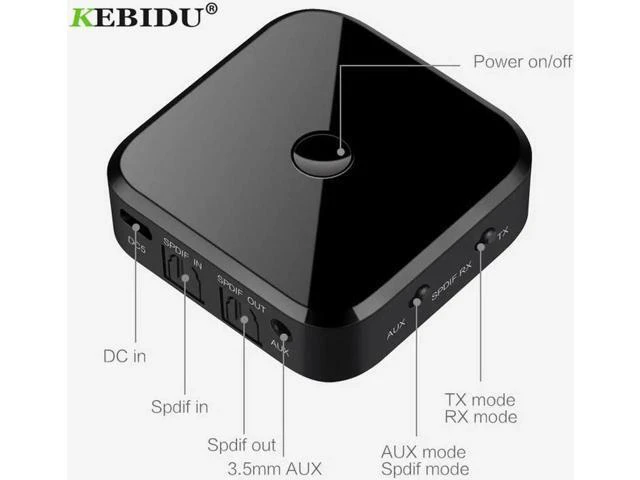 Alt view image 6 of 6 - Bluetooth Receiver Transmitter TX16 3.5mm Aptx Wireless Stereo Adapter HIFI With