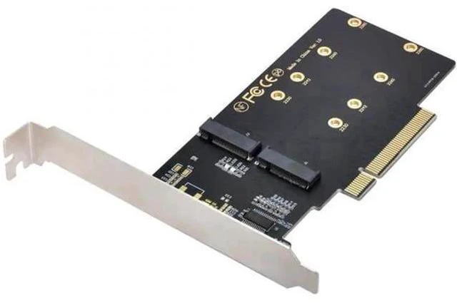 Main image of Dual 2X NVME M.2 AHCI to PCIE Express 3.0 Gen3 X8 X16 Raid Card VROC