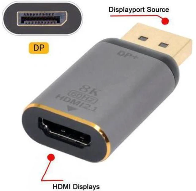 Alt view image 5 of 7 - Aomoproing DisplayPort 1.4 Source to HDMI 2.0 Display 8K 60hz UHD 4K DP to HDMI