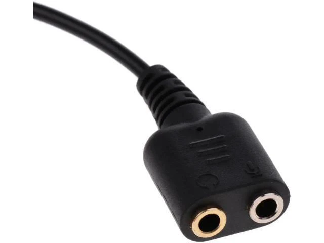 Alt view image 6 of 6 - Call Center Telephone RJ9 Headset Headphone + Dual 3.5mm RJ9 Adapter Cable