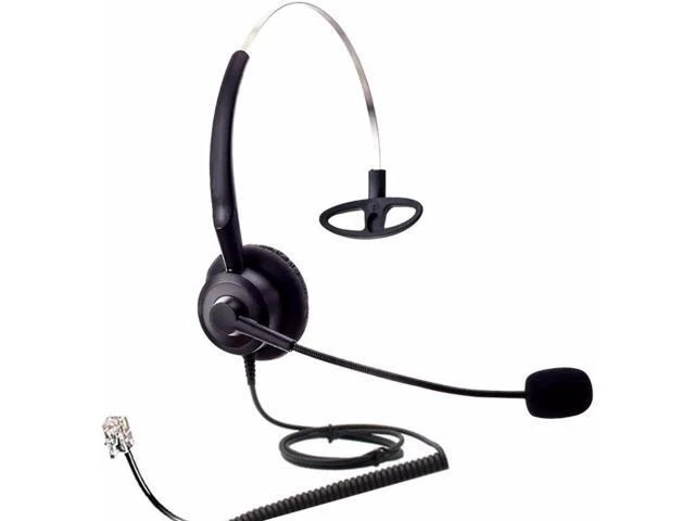 Alt view image 2 of 6 - Wantek Call Center Headset headphone with Mic for Panasonic IP phones KX-T2260 K