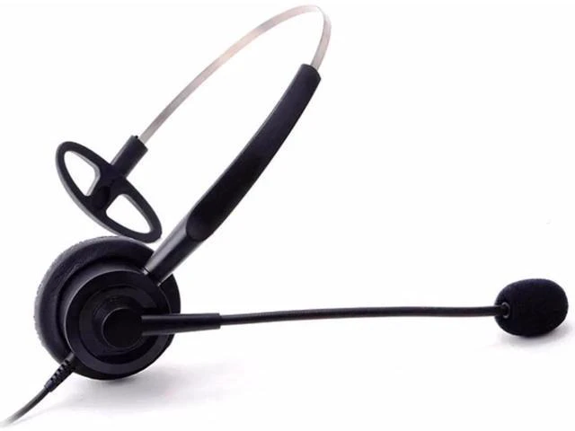 Alt view image 4 of 6 - Wantek Call Center Headset headphone with Mic for Panasonic IP phones KX-T2260 K