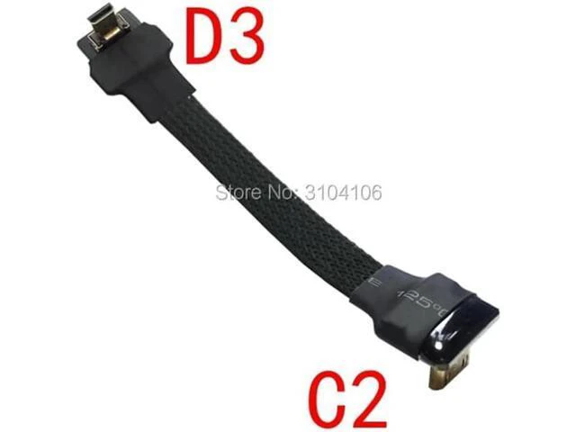Alt view image 2 of 6 - Mini HDMI Micro HDMI Adapter 5cm-50cm FPC Ribbon Flat HDMI 2.0 Cable shielded fo