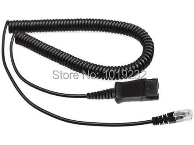 Alt view image 4 of 6 - Mono RJ9 plug headset with Quick Disconnect cord phone headset call center offic
