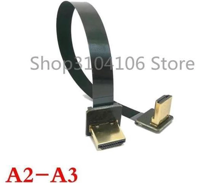 Alt view image 5 of 6 - A2 FPV Micro HDMI Mini HDMI degree Adapter 5cm-100cm FPC Ribbon Flat HDMI Cable