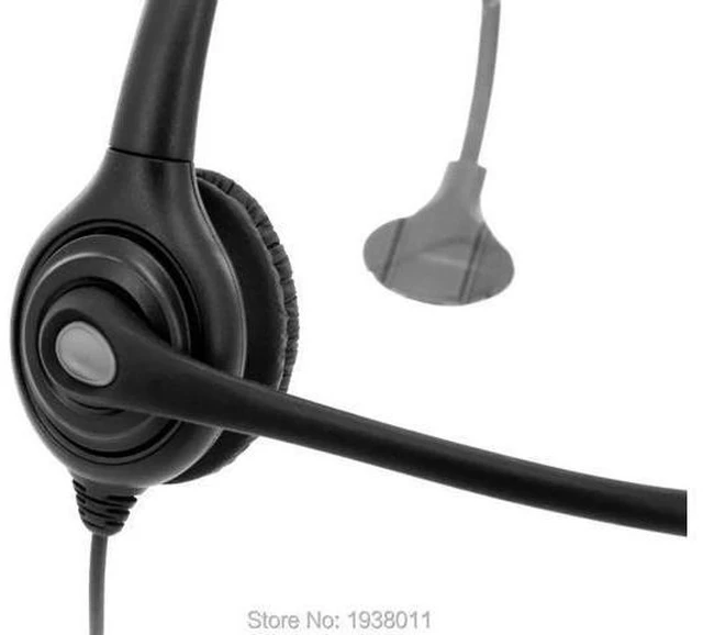 Alt view image 5 of 5 - Monaural RJ9/RJ10 connector headset wtih QD (Quick Disconnect) cable Noise cance