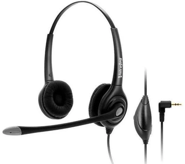 Main image of 2.5mm plug phone headset call center headset, QD cord, Volume and Microphone Mut