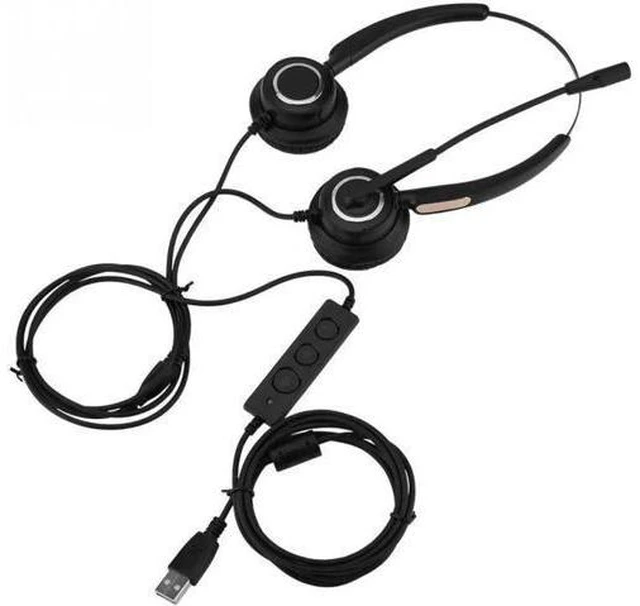 Alt view image 5 of 6 - Fashionable Call Center USB Headset Light Weight Noise Cancelling USB Call Cente