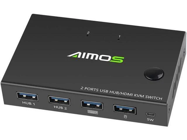 Alt view image 5 of 6 - AM-KVM201CC 2-Port HDMI KVM Switch Support 4K x 2K at 30Hz HDMI KVM Switcher Key