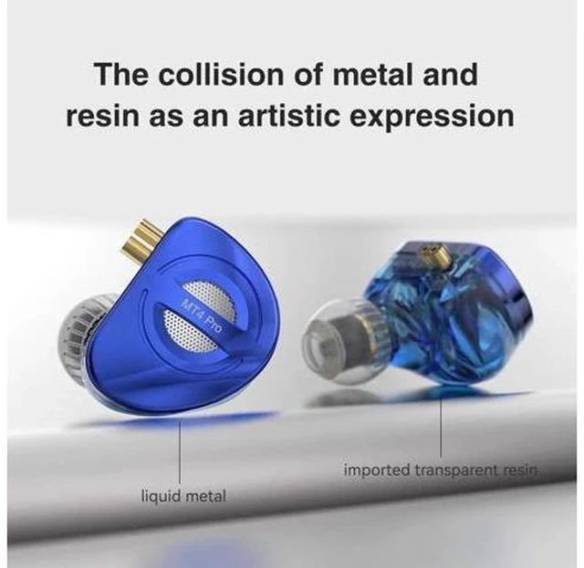 Alt view image 2 of 5 - TRN MT4 Pro in Ear Monitor,Dual Dynamic HiFi Earphones,10mm DLC IEM,6mm Titanium