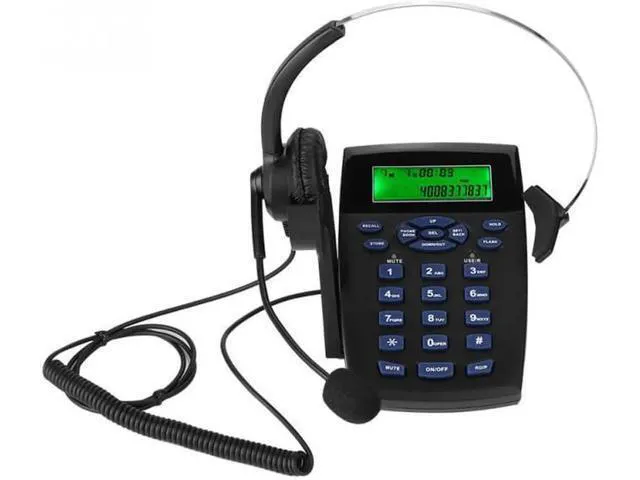 Alt view image 5 of 6 - Headset Telephone Caller ID Display Function Call Center Telephone Noise Cancell