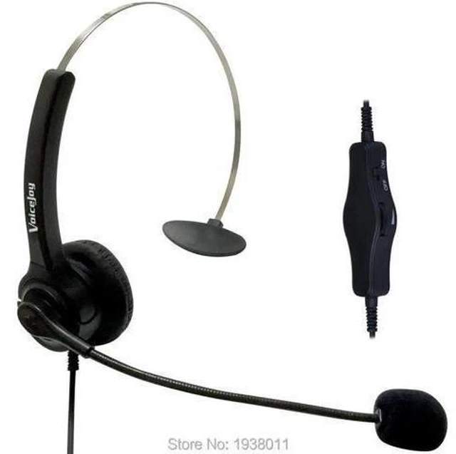 Main image of Volume and Microphone Mute function Call Center corded headset RJ9/RJ11 plug Hea